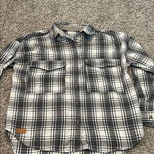 Simply Southern Black and White Plaid Button Down Shirt